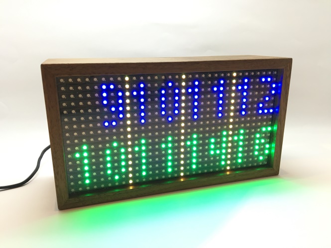 LEDドットマトリックス使用の「PM2.5濃度表示装置」